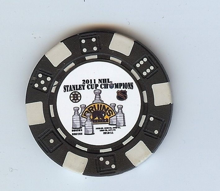 New Black Boston Bruins SC Poker Chip Card Guard