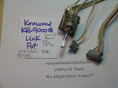 KENWOOD KR 9000G UNK POT CIRCUIT BOARD 05.1570 50K PLUG IN STYLE KNOB 