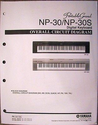 Original Yamaha Overall Circuit & Block Diagrams for NP 30 NP 30S 