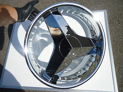   357 Chrome Wheels Rims 3 Blade brutus Choppers El dorado Impala Regal