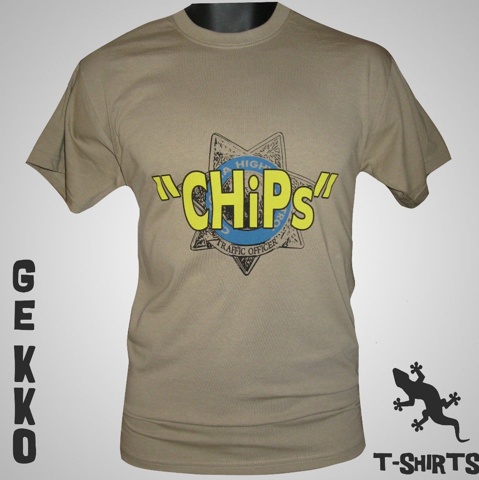 CHIPS RETRO T SHIRT TV SHOW 1970S 70S CLASSIC VINTAGE