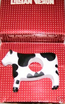 LILLIAN VERNON COW NAPKIN HOLDERS NEW IN THE BOX