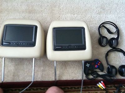 Cadillac Escalade, ROSEN HEADREST DVD PLAYERS W/ Ivory Headrest 