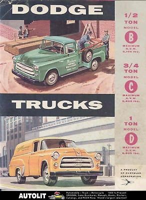 1955 Dodge Pickup Panel Town Wagon Truck Brochure
