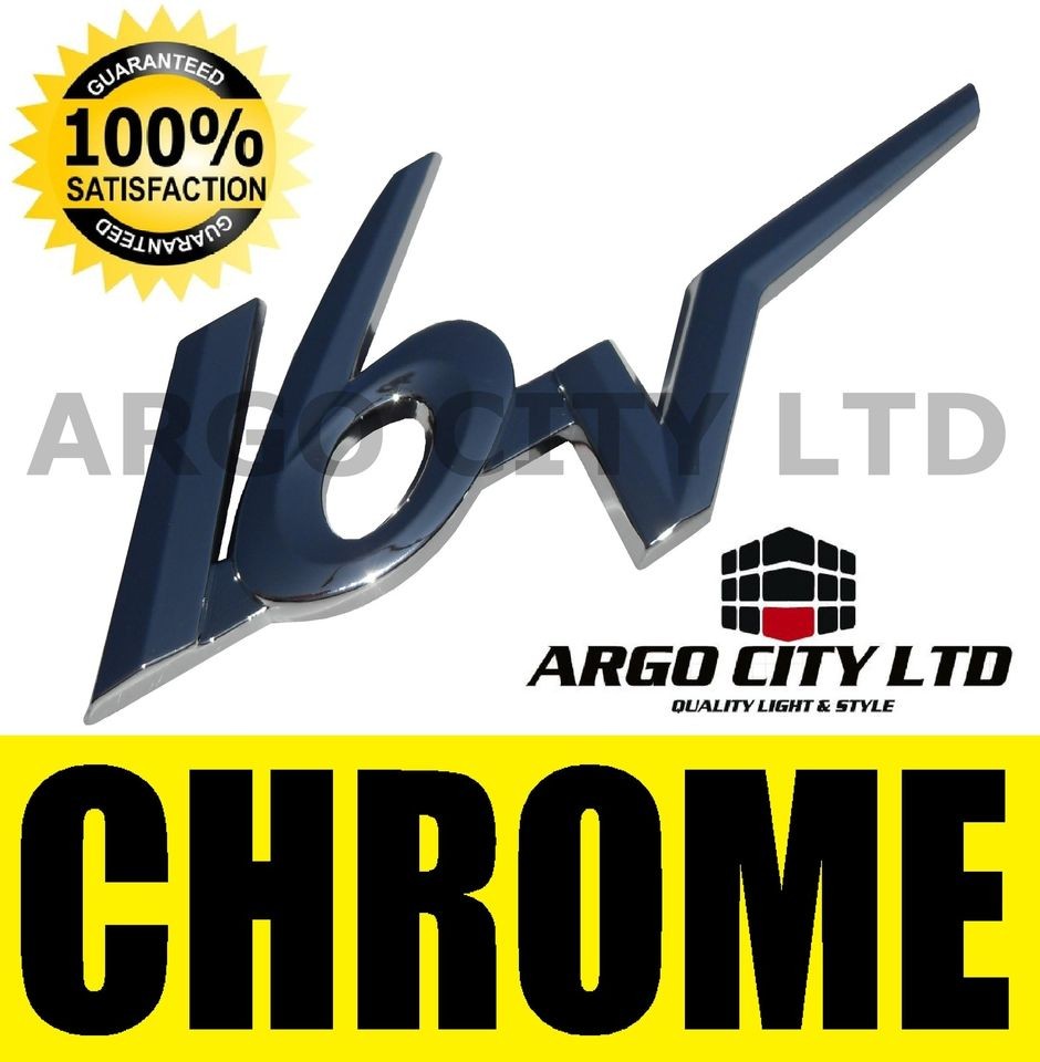 CHROME 16V BADGE SILVER 3D EMBLEM DECAL STICKER CHEVROLET KALOS