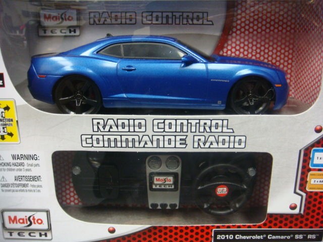 MAISTO TECH R/C 27MHz 1/24 2010 CHEVROLET CAMARO SS RS BLUE 81066