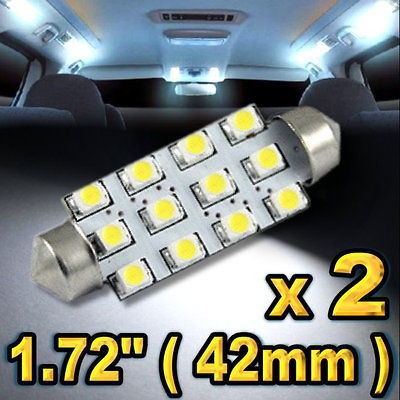   72 42mm 12 SMD LED Map Light Blubs 211 2 578 #A50 (Fits Dodge Nitro