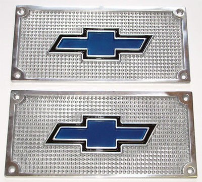 1936   87 BOWTIE Running Board Step Plates Pair Chevy Truck Chevrolet