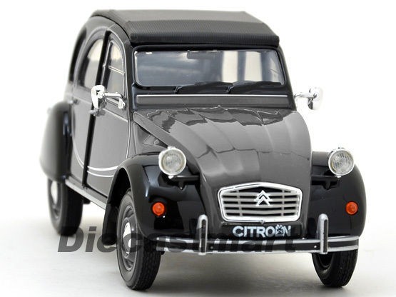 WELLY 124 CITROEN 2CV 6 CHARLESTON DIECAST MODEL CAR 2 TONE GREY 