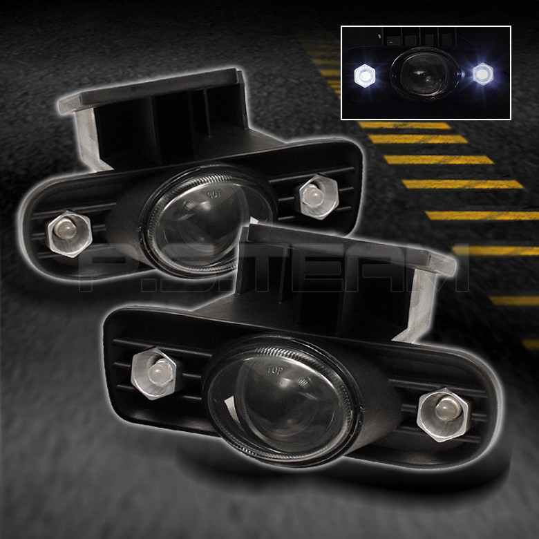 SMOKED 99 06 YUKON DENALI SIERRA HALO PROJECTOR FOG LIGHTS+SWITCH+ 