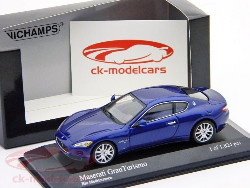 MASERATI GRANTURISMO in BLUE METALLIC by Minichamps 400123920