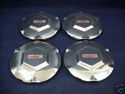 GMC ENVOY 02 07 POLISHED CENTER CAPS   SET OF 4