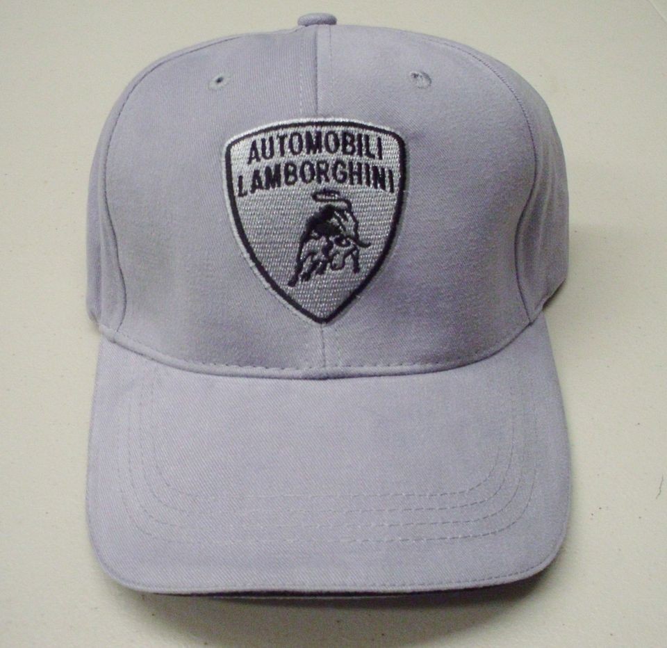 LAMBORGHINI GENUINE LIGHT GRAY BASEBALL CAP HAT OEM # 991003639