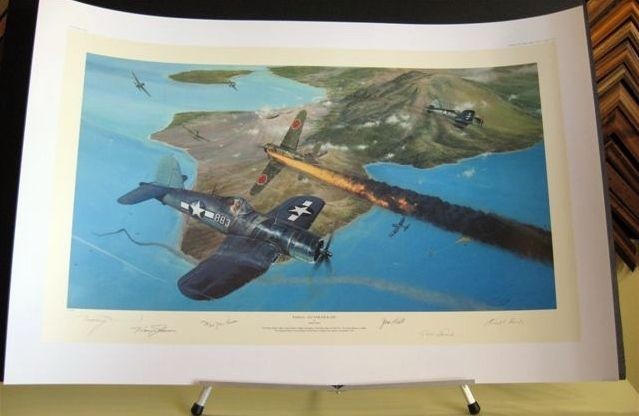 F4U Corsair Black Sheep Squadron VMF 214 Robert Taylor 7 Sig Signed 