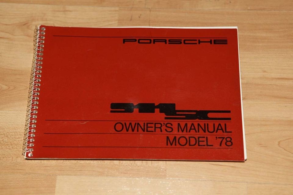 1978 PORSCHE 911 SC OEM OWNERS MANUAL 
