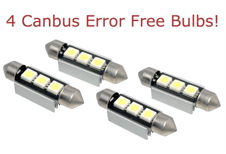 4X CANBUS 12844 LED 39mm 5050 3 SMD AUDI A2 A3 A4 A6 A8 Q7 Dome Light 