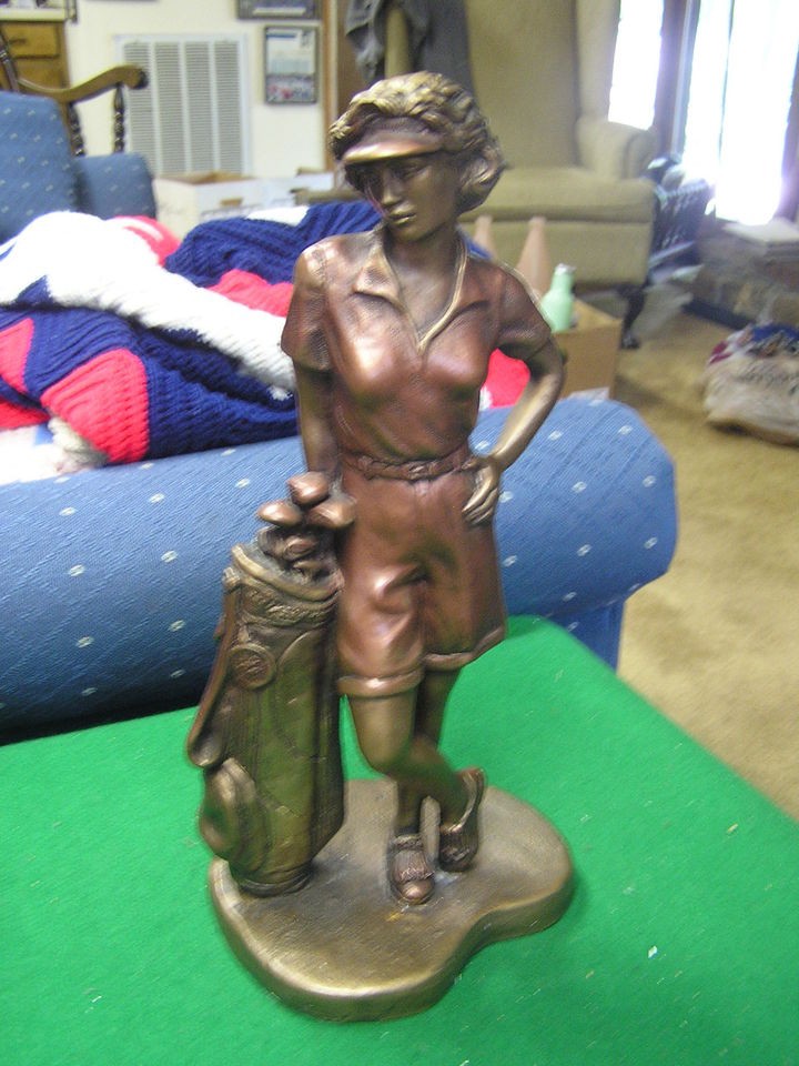 1993 AUSTIN SCULPTURE Lady Golfer Signed HEATH (Alice Heath) 14