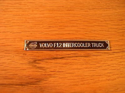 Pocher 1/8 Volvo F12 Intercooler Truck Metal Display Plaque