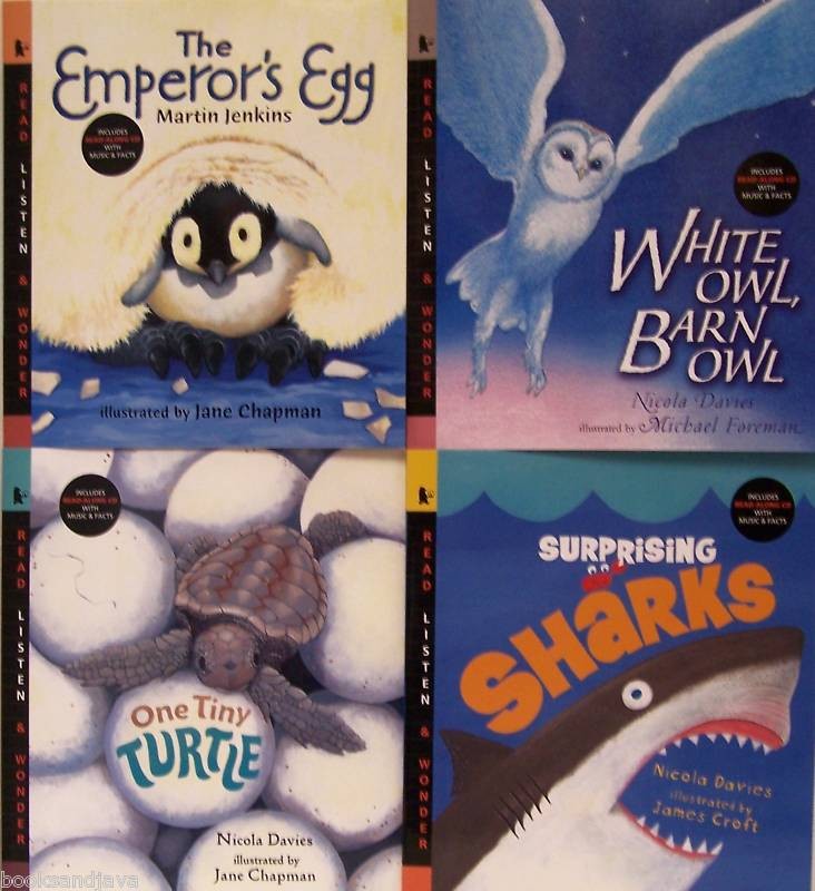 READ LISTEN & WONDER Emporers Egg,Turtle,Shark,Owl 4BKs