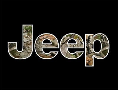 Jeep Camo Vinyl Decal Wrangler 4x4 CJ RubiconTruck window sticker off 