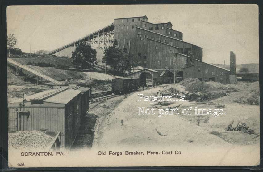 Sharp PA Scranton ROTOGRAVURE c.05 PENN COAL Co. OLD FORGE BREAKER by 