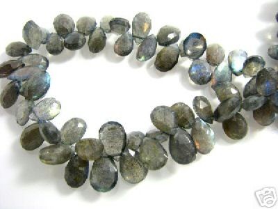 Labradorite Almond Long Large Drops Pear Beads 2