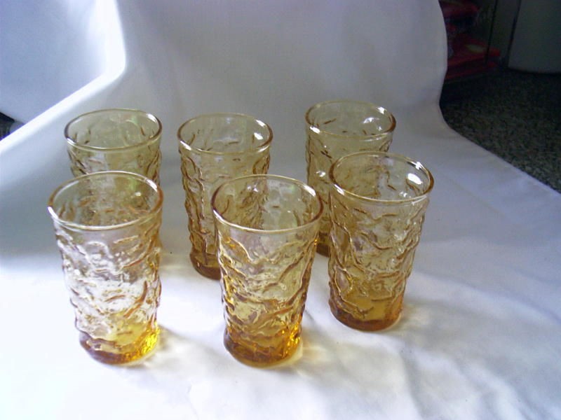 Anchor Hocking Lido Amber Juice Glasses 4 Oz.