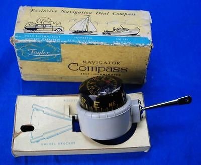 Vintage Hot Rat Rod Car Lighted Compass Automobile Accessory Taylor