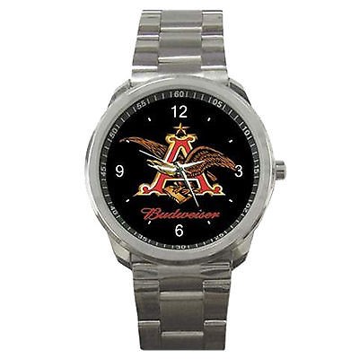 ANHEISER BUSCH BUDWEISER BEER METAL SPORT WATCH