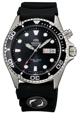 Orient EM6500BB Mens Resin Strap Black Ray 200M Automatic Diver Watch