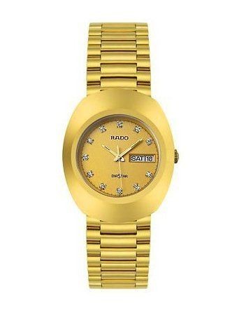 NEW Rado R12393633 Diastar Jubile Mens Watch Gold Tone Dial Swiss 