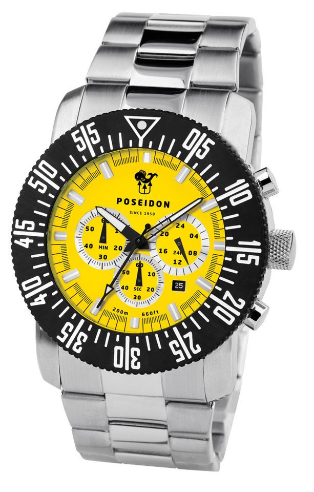 MENS POSEIDON CHRONO BT YELLOW DIVERS WATCH (6022 / YEL)