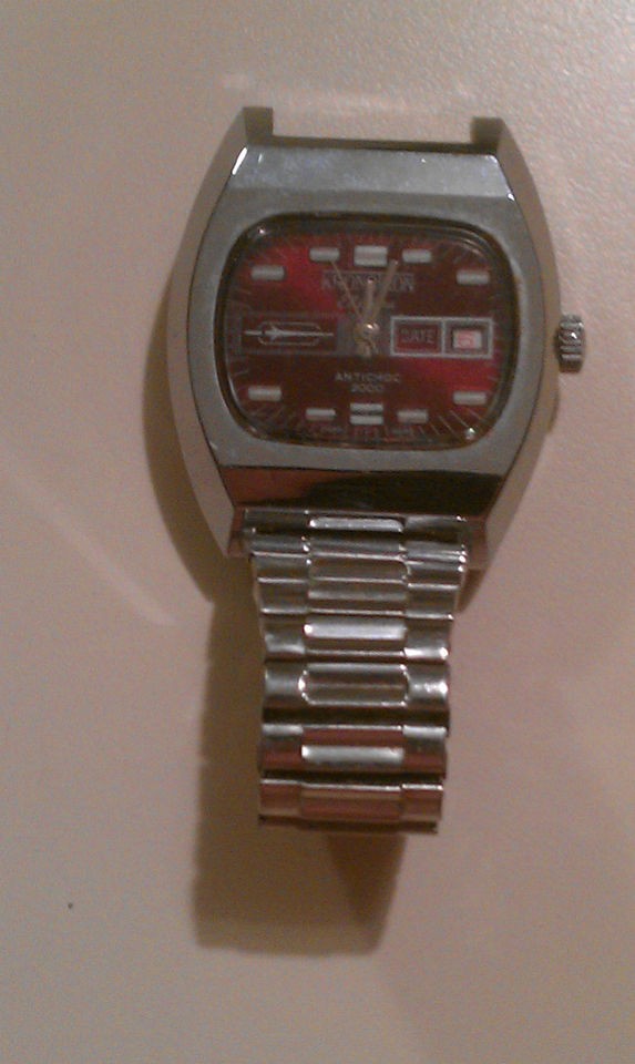 KRONTRON ELECTRA ANTICHOC 2000 MENS WRIST WATCH 1 JEWEL