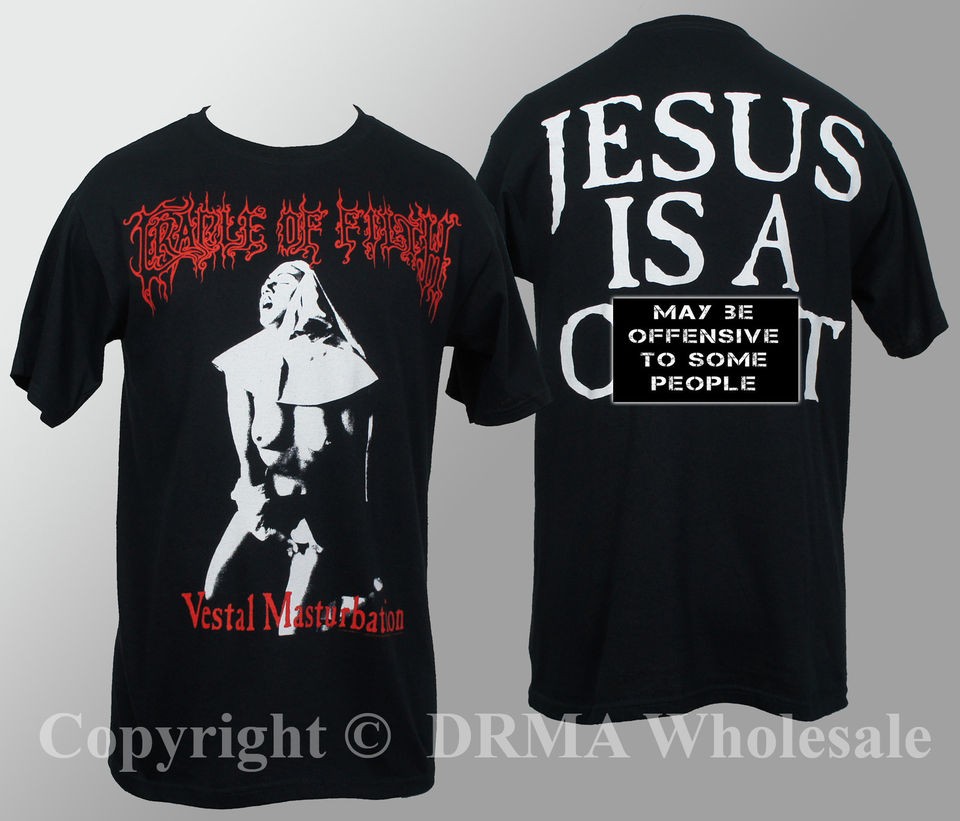 Authentic CRADLE OF FILTH Vestal Masturbation T Shirt S M L XL 2XL 