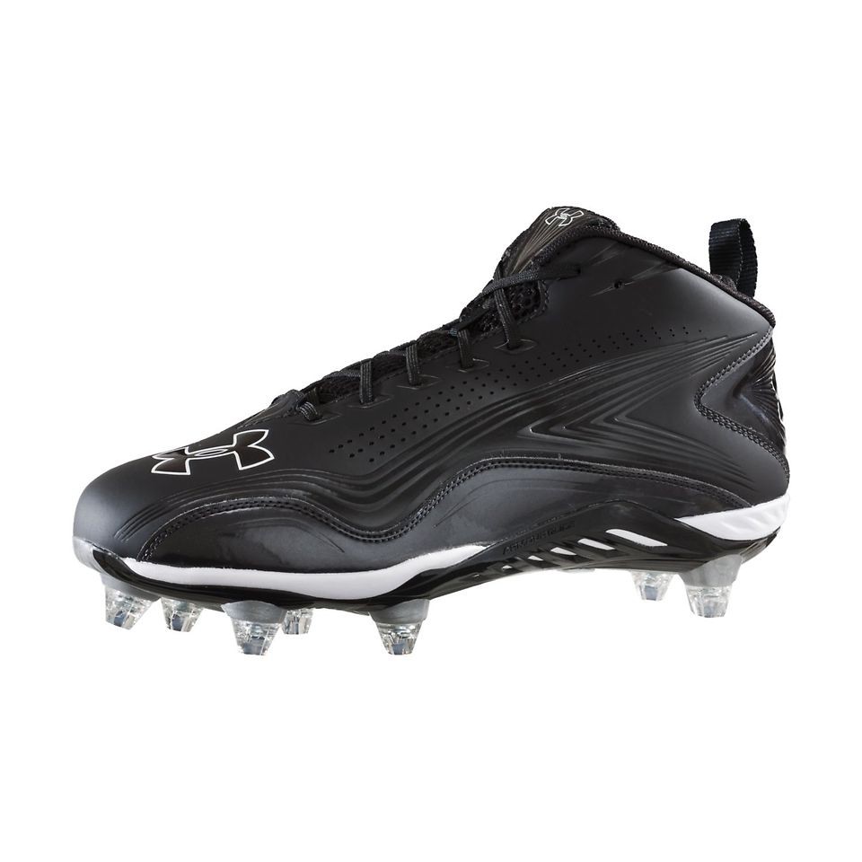 Mens Under Armour Run N Gun II Mid D Football Cleats