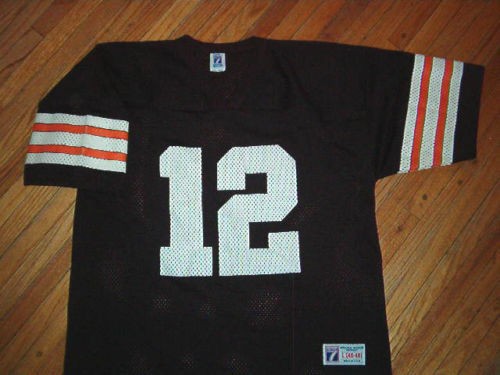 VINNIE TESTAVERDE CLEVELAND BROWNS JERSEY vtg 12 L