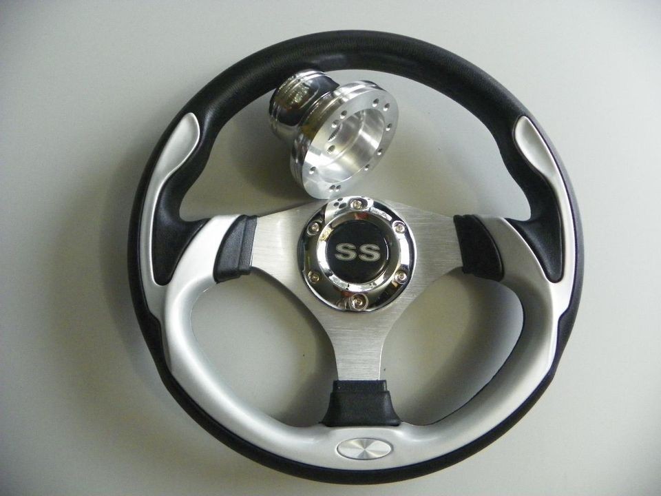 CLUB CAR DS GOLF CART CUSTOM SS SILVER STEERING WHEEL #700DS SS