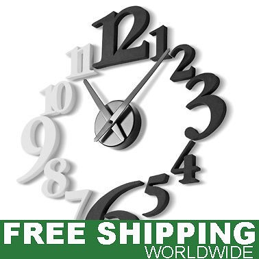   Modern Interior Decoration DIY Wall Clock   Self Adhesive Numbers CA