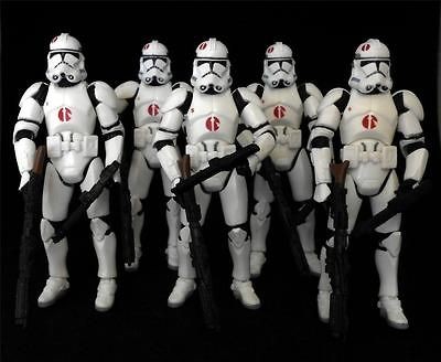  Wars Lot of 5 SALEUCAMI CLONE TROOPERS Target Exclusive ROTS Figures 