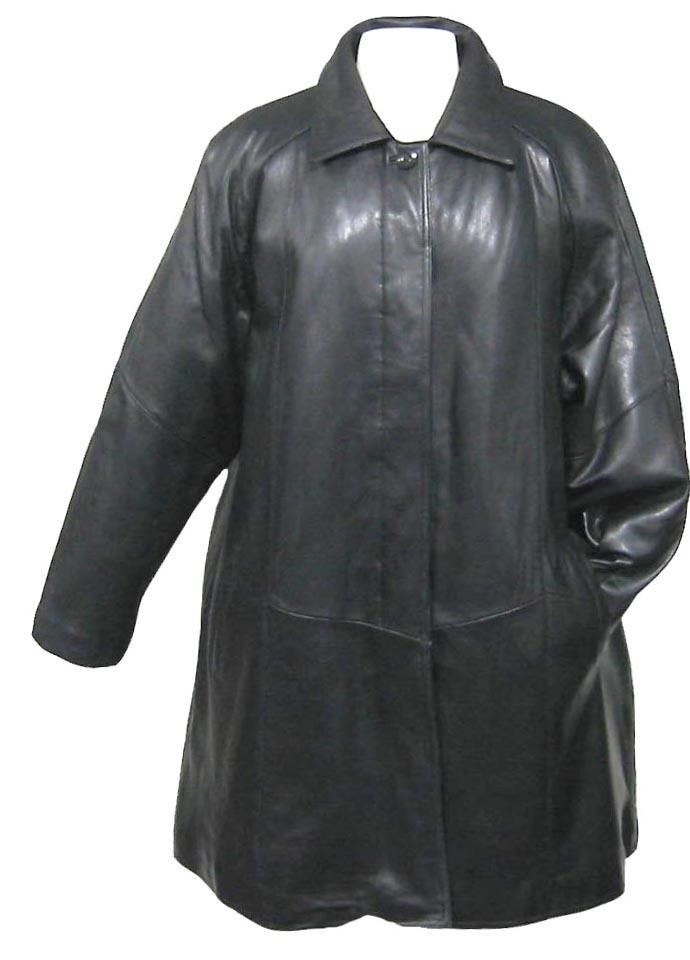 WOMENS LAMBSKIN LEATHER SWING COAT WITH ZIP OUT LINER