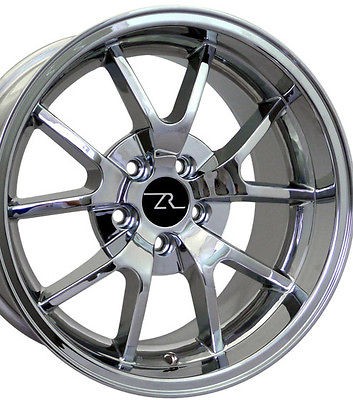 Chrome Mustang ® FR500 Wheels 18x9 & 18x10 Rims 18 Inch Deep Dish 