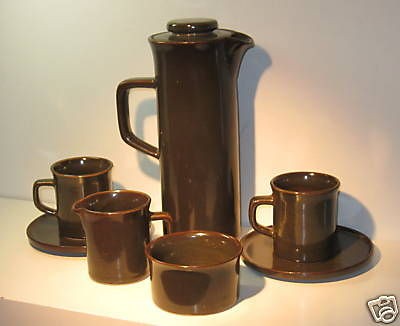   Ceramic Scotland Lunar Tea Coffee Sugar Creamer Cups Pottery 8pc Set