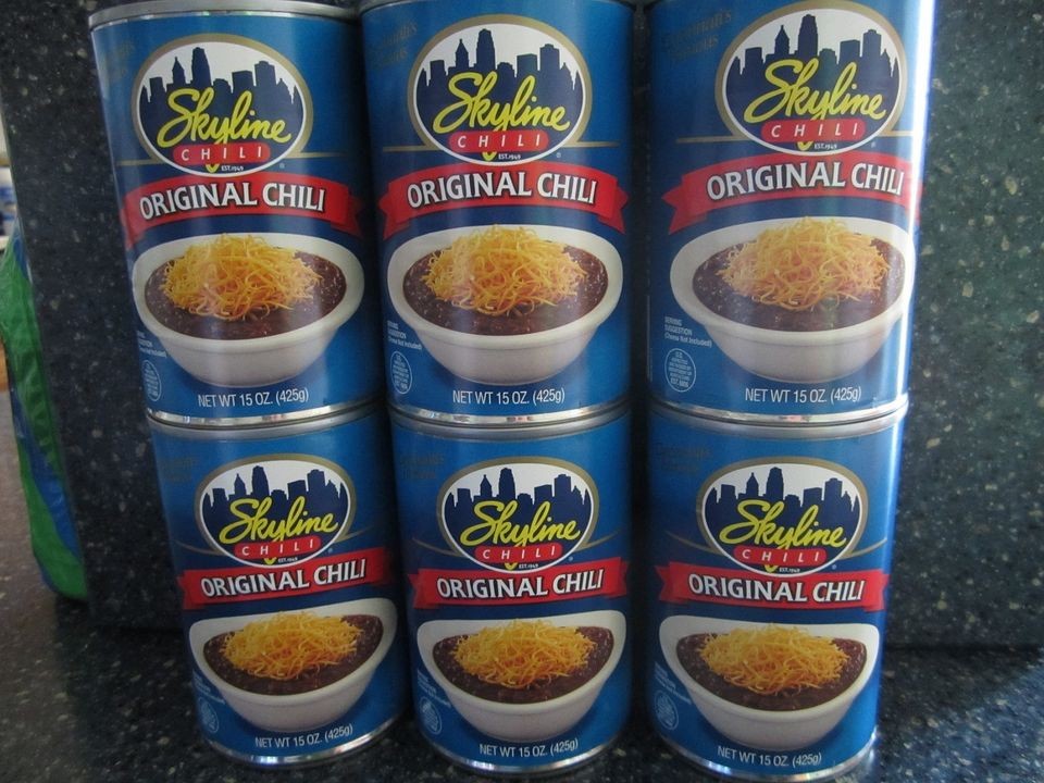 SKYLINE CHILI 15 OUNCE (6 CANS ) CINCINNATI STYLE CHILI