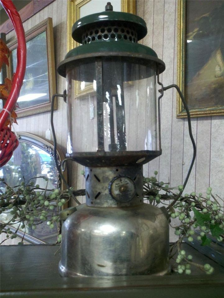 Antique 1911 Coleman Sunshine on of the Night Camping Lantern w/Pyrex 