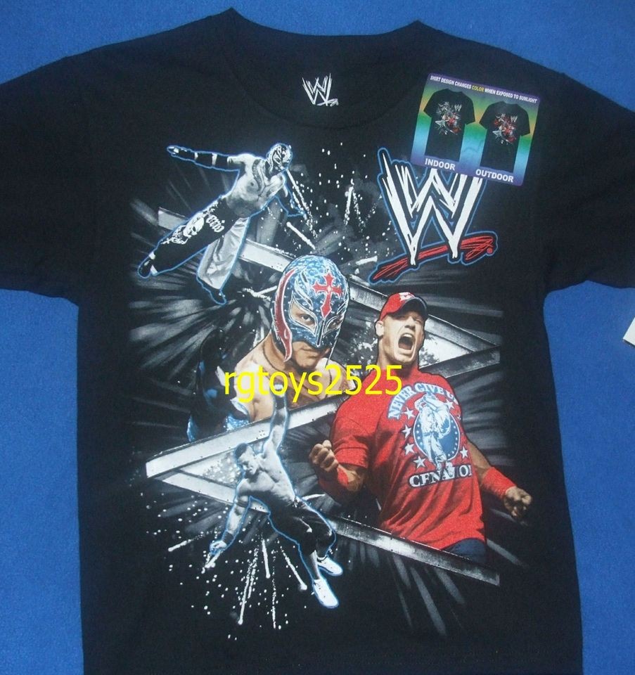   Cena Size Rey Mysterio Size 8 Medium Childs T Shirt New M Color Change