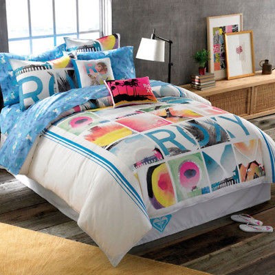   Surf Girl FULL/DOUBLE Sky Blue Duvet Cover Sheets & PILLOW 8Pc Set NEW