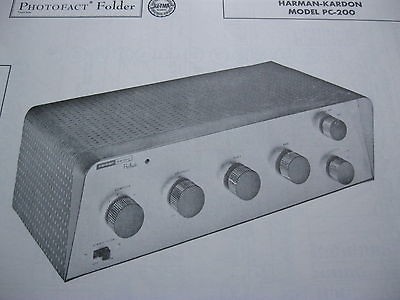 HARMAN KARDON PC 200 PRELUDE AMPLIFIER PHOTOFACT