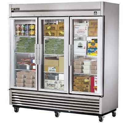 New Commercial True 3 Glass Door Stainless Steel Freezer   TS 72FG