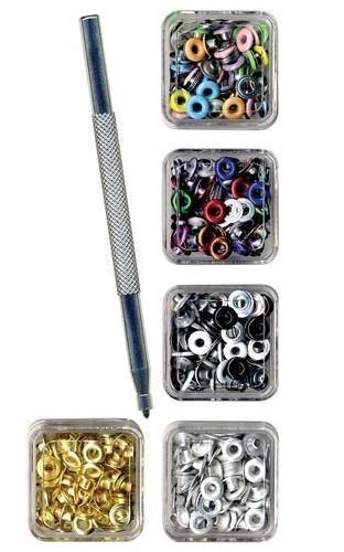 150 pc 1/4 Eyelet Starter Kit with Washers & Setting Tool