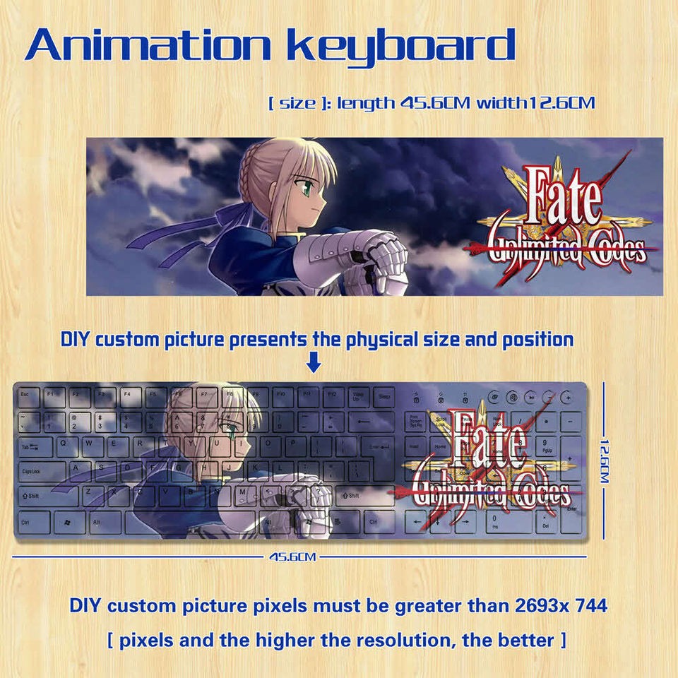 Anime Fate/Zero Holy Grail War Computer Keyboard